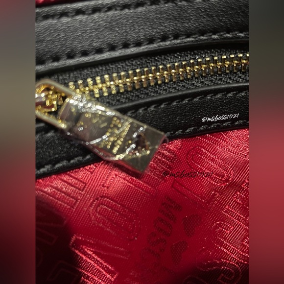 Love Moschino Studded Quilted Leather Shoulder Bag + Wallet in Black/Gold NWT - Picture 10 of 14